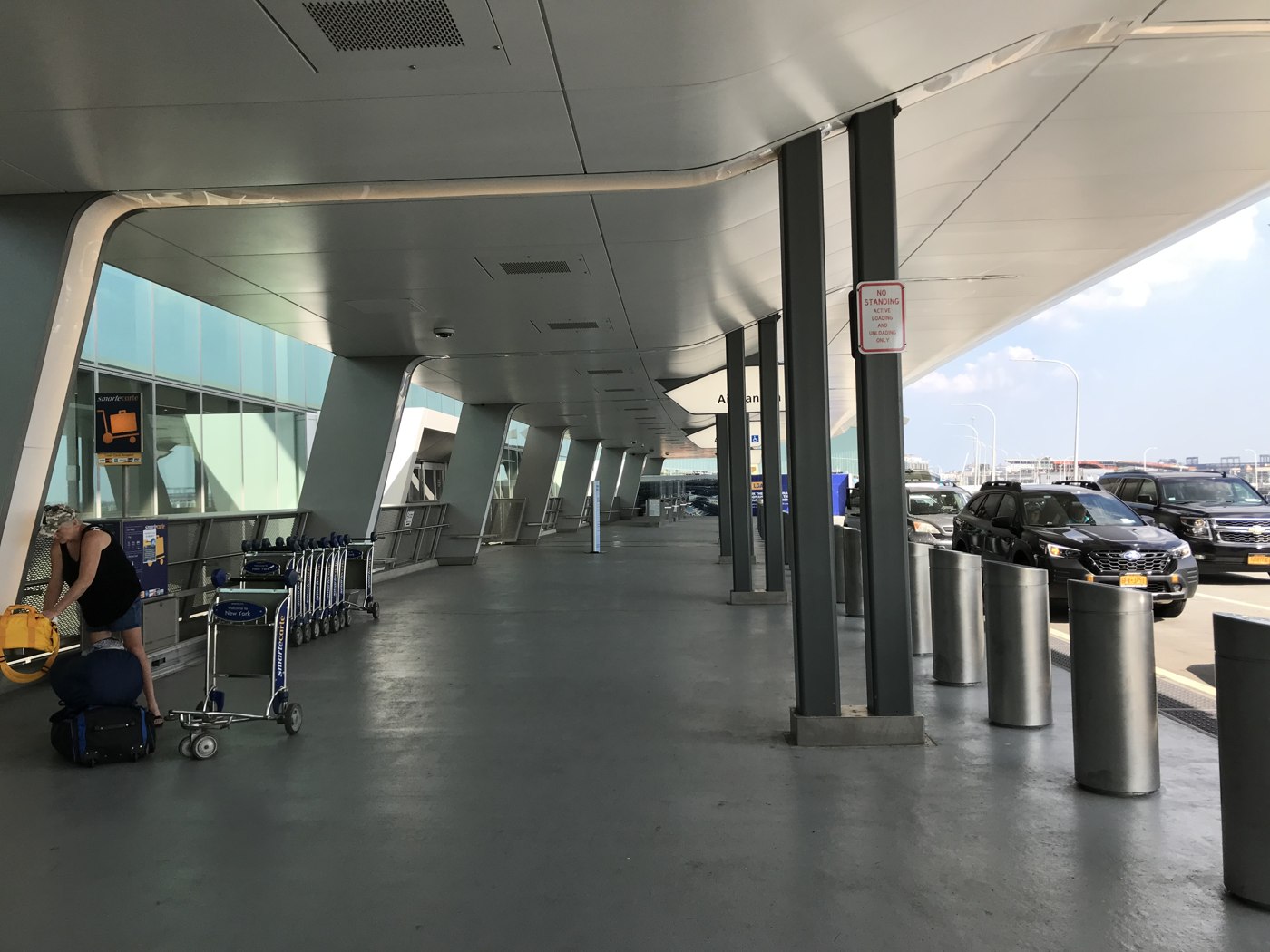 Exterior of LGA Airport Terminal B Departure Section.